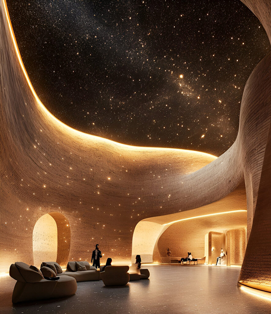 Αρχιτέκτονας σε δημιουργική διαδικασία με μουσική στο παρασκήνιο